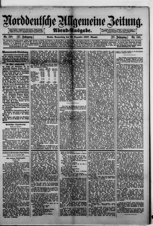 Norddeutsche allgemeine Zeitung vom 22.12.1887