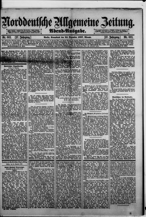 Norddeutsche allgemeine Zeitung on Dec 24, 1887