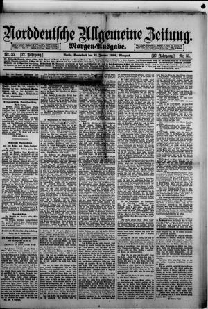 Norddeutsche allgemeine Zeitung vom 21.01.1888