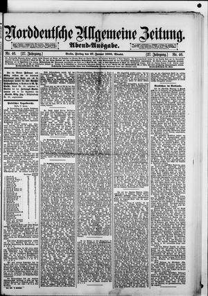 Norddeutsche allgemeine Zeitung on Jan 27, 1888