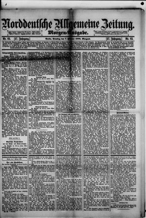 Norddeutsche allgemeine Zeitung vom 07.02.1888