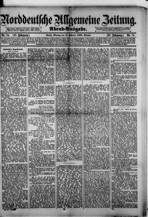 Norddeutsche allgemeine Zeitung vom 13.02.1888