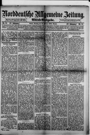 Norddeutsche allgemeine Zeitung vom 21.02.1888