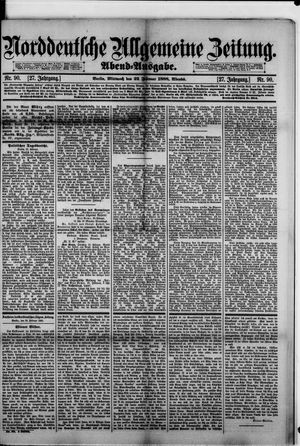 Norddeutsche allgemeine Zeitung vom 22.02.1888