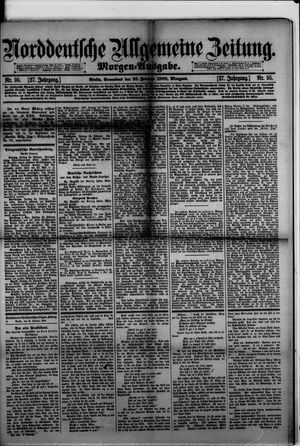 Norddeutsche allgemeine Zeitung on Feb 25, 1888