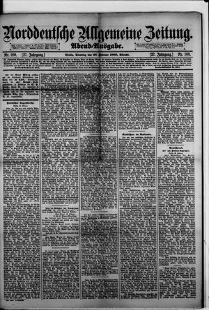 Norddeutsche allgemeine Zeitung vom 28.02.1888