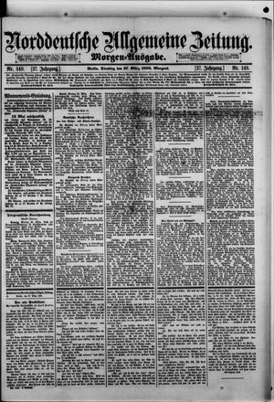 Norddeutsche allgemeine Zeitung vom 27.03.1888