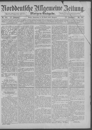 Norddeutsche allgemeine Zeitung vom 19.04.1888