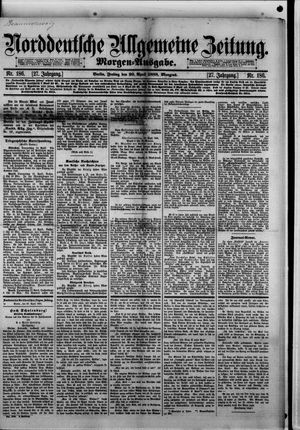 Norddeutsche allgemeine Zeitung vom 20.04.1888