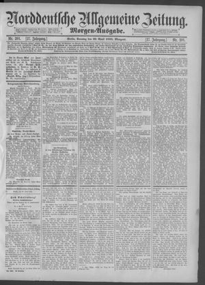 Norddeutsche allgemeine Zeitung vom 29.04.1888