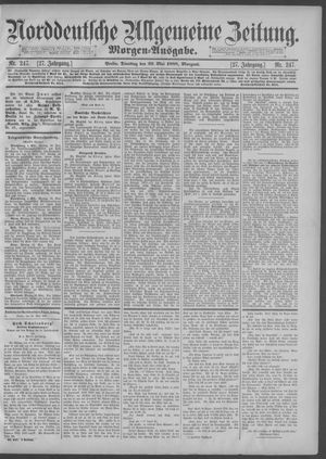 Norddeutsche allgemeine Zeitung on May 29, 1888