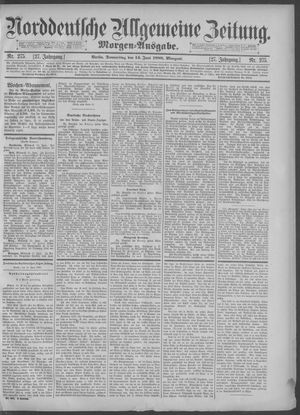 Norddeutsche allgemeine Zeitung on Jun 14, 1888