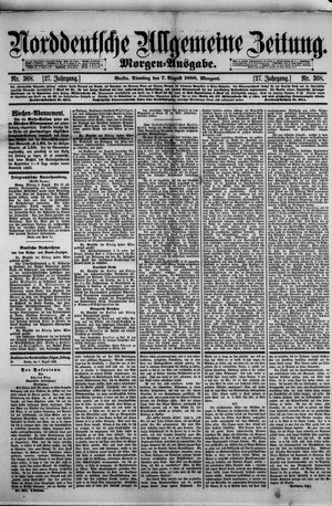 Norddeutsche allgemeine Zeitung vom 07.08.1888