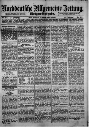 Norddeutsche allgemeine Zeitung vom 10.08.1888