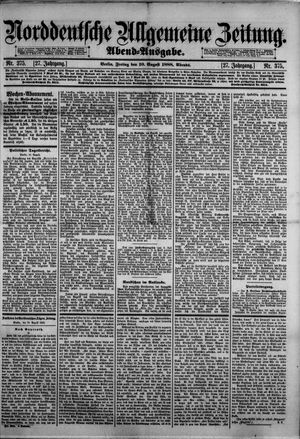 Norddeutsche allgemeine Zeitung vom 10.08.1888