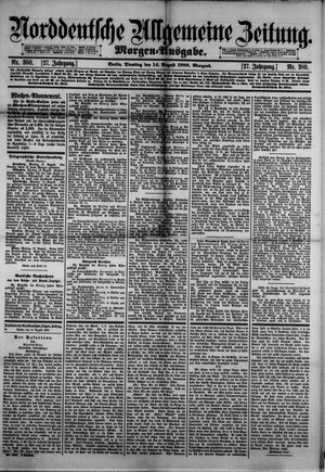 Norddeutsche allgemeine Zeitung vom 14.08.1888