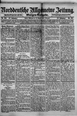 Norddeutsche allgemeine Zeitung vom 15.08.1888