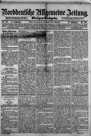 Norddeutsche allgemeine Zeitung vom 16.08.1888