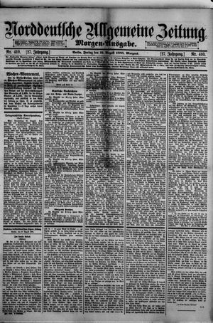Norddeutsche allgemeine Zeitung vom 31.08.1888