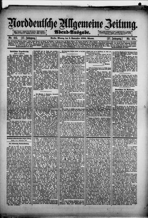 Norddeutsche allgemeine Zeitung vom 03.09.1888