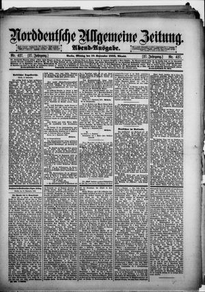 Norddeutsche allgemeine Zeitung vom 10.09.1888