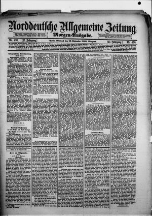 Norddeutsche allgemeine Zeitung vom 12.09.1888