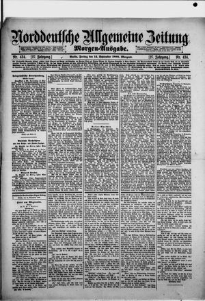 Norddeutsche allgemeine Zeitung vom 14.09.1888