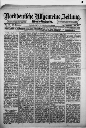 Norddeutsche allgemeine Zeitung vom 14.09.1888