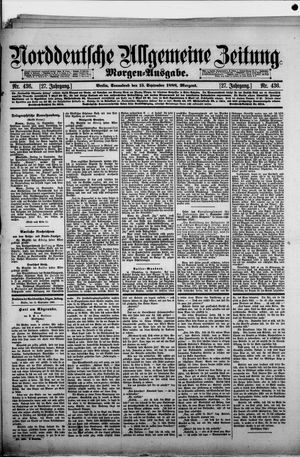 Norddeutsche allgemeine Zeitung vom 15.09.1888