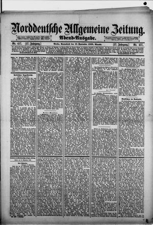 Norddeutsche allgemeine Zeitung vom 15.09.1888