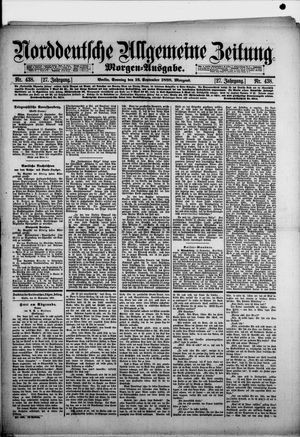 Norddeutsche allgemeine Zeitung vom 16.09.1888