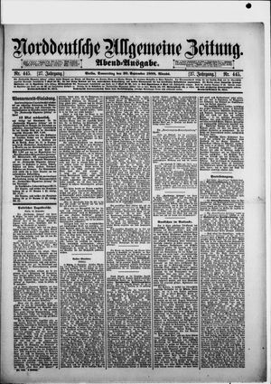 Norddeutsche allgemeine Zeitung vom 20.09.1888