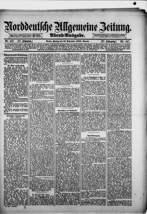 Norddeutsche allgemeine Zeitung vom 21.09.1888