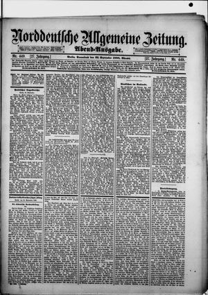 Norddeutsche allgemeine Zeitung vom 22.09.1888