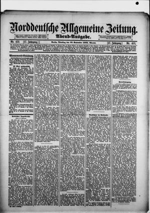 Norddeutsche allgemeine Zeitung vom 25.09.1888