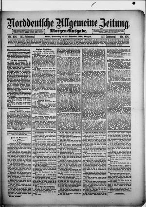 Norddeutsche allgemeine Zeitung vom 27.09.1888