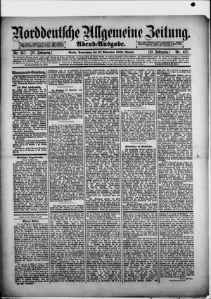 Norddeutsche allgemeine Zeitung vom 27.09.1888