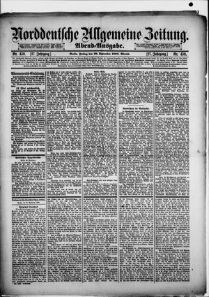 Norddeutsche allgemeine Zeitung vom 28.09.1888