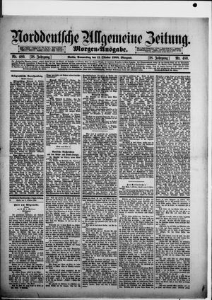 Norddeutsche allgemeine Zeitung vom 11.10.1888