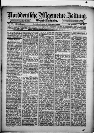 Norddeutsche allgemeine Zeitung vom 13.10.1888