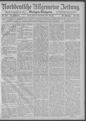 Norddeutsche allgemeine Zeitung on Oct 26, 1888