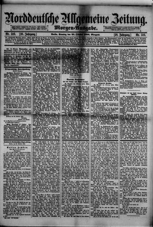 Norddeutsche allgemeine Zeitung vom 28.10.1888