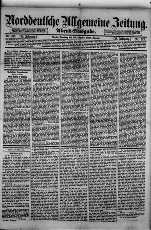 Norddeutsche allgemeine Zeitung vom 30.10.1888