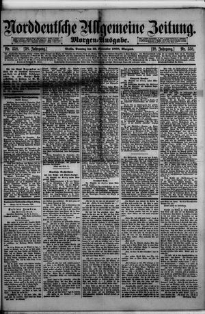 Norddeutsche allgemeine Zeitung vom 25.11.1888