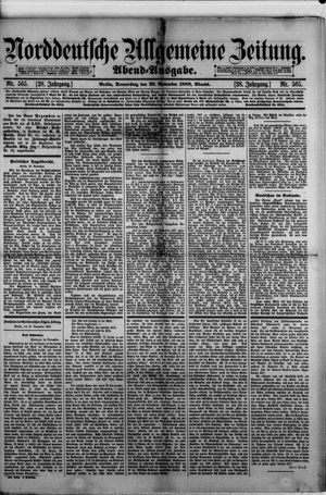 Norddeutsche allgemeine Zeitung vom 29.11.1888