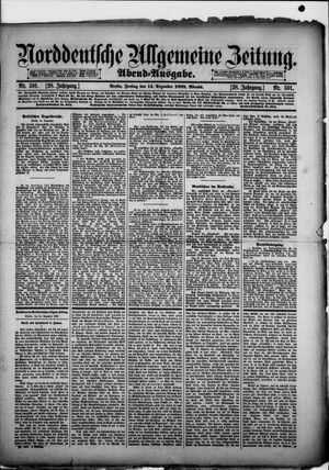 Norddeutsche allgemeine Zeitung vom 14.12.1888