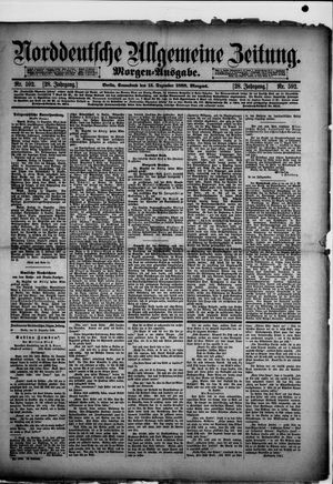 Norddeutsche allgemeine Zeitung vom 15.12.1888