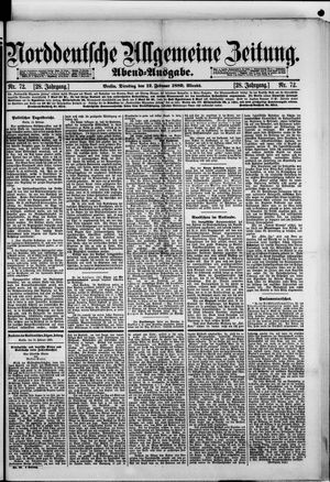 Norddeutsche allgemeine Zeitung vom 12.02.1889