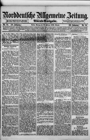 Norddeutsche allgemeine Zeitung vom 25.02.1889