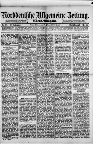 Norddeutsche allgemeine Zeitung vom 27.02.1889
